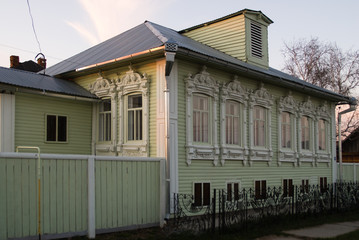 Pokrovskoe, Russia - April 3, 2010: House of Grigory Rasputin where he was born. Tyumen region