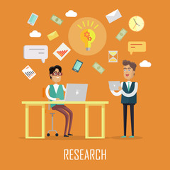 Teamwork Research Concept