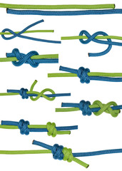 Grapevine knot tying scheme.
