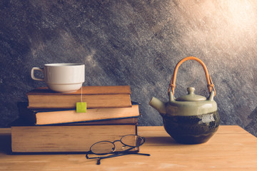 tea and book