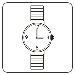 Wrist watch icon, vector illustration