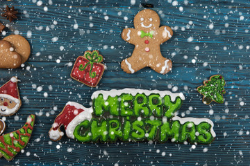 Naklejka premium Different ginger cookies