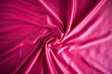 Red fabric close up background