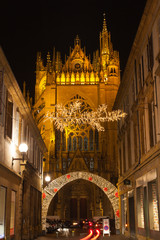 Metz by night - noel - Moselle - obrazy, fototapety, plakaty