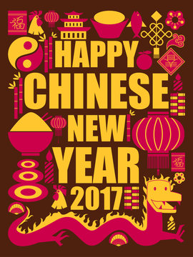 Happy Chinese New Year festival holiday celebration background