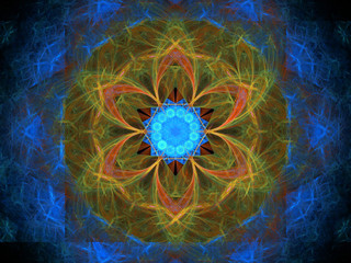 bright colorful floral fractal background