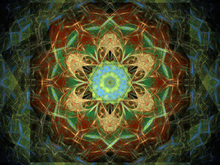 bright colorful floral fractal background