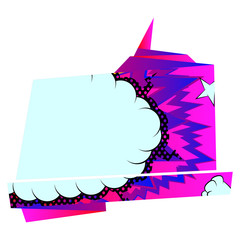 Vector banner with comic book effect on the front.