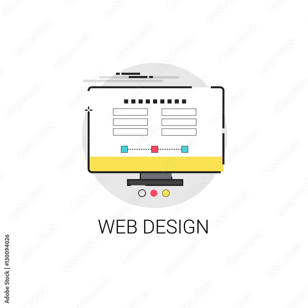 Poster web graphic design application development icon vector illustration