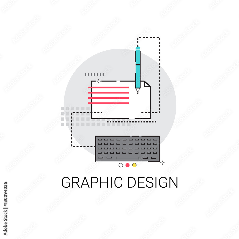 Poster web graphic design application development icon vector