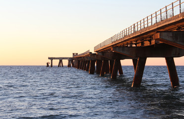Obraz premium Old Wharf, Pier, South Italy, Ruins, Lamezia Terme 