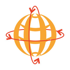 virtual reality 360 degree view rotation vector illustration eps 10