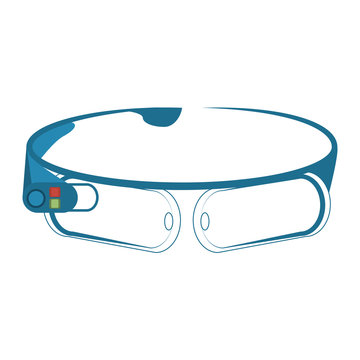 Ar Glasses Virtual Reality Device Technology Vector Illustration Eps 10