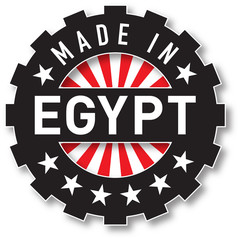 Made in Egypt flag color stamp. Vector illustration