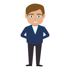 hotel receptionist character icon vector illustration design