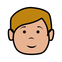 head young man isolated icon vector illustration design