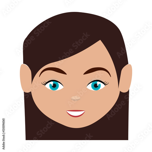 "head young woman isolated icon vector illustration design" Imágenes de archivo y vectores