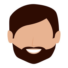 head young man isolated icon vector illustration design