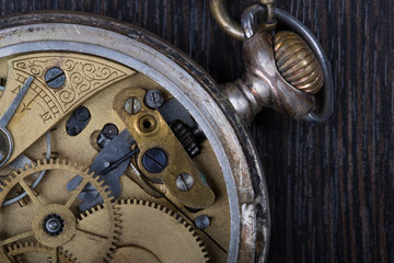 Old clockwork close up