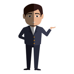 waiter hotel service isolated icon vector illustration design