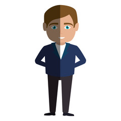 hotel receptionist character icon vector illustration design