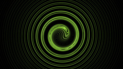 Green spiral abstract background with galaxy glow