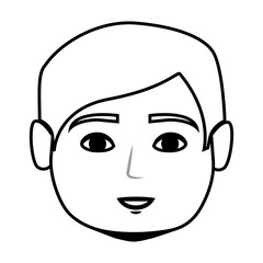 head young man isolated icon vector illustration design
