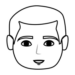 head young man isolated icon vector illustration design