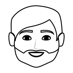 head young man isolated icon vector illustration design