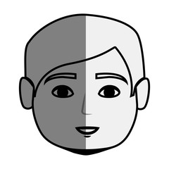 head young man isolated icon vector illustration design