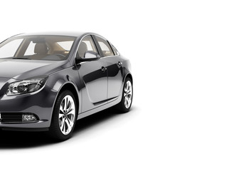 CG 3d render of generic luxury sport car isolated on a white background. Graphic illustration