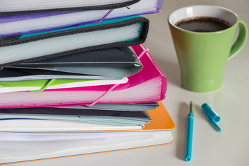Stack of documents the concept of office.