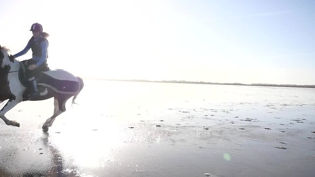 volte au galop (slow motion)