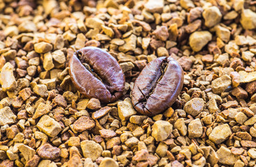 Closeup of coffee beans