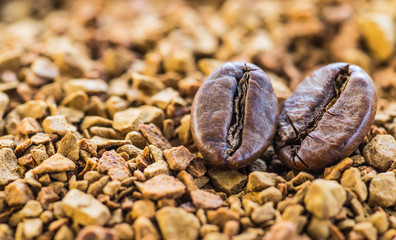 Closeup of coffee beans