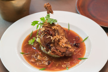 duck fillet with pineapple

