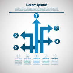 Graph Set Finance Arrows Infographic Icon Colorful Financial Business Chart Flat Vector Illustration