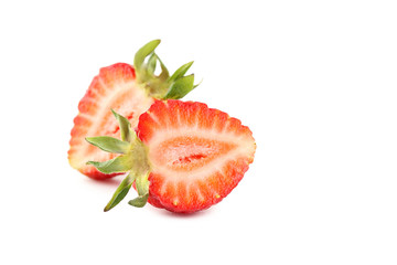 Strawberries isolated on a white background