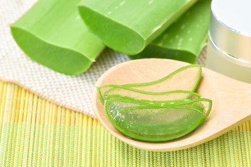 Prepared aloe vera use in spa for skincare and cosmetic
