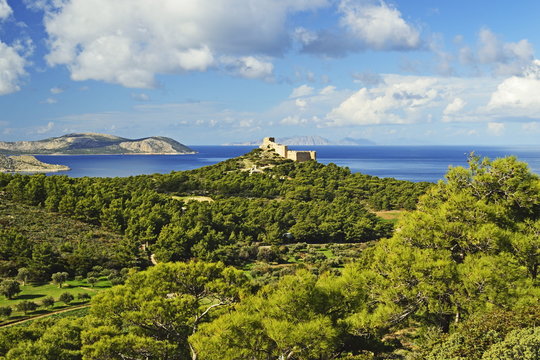 Kritinia Castle, Rhodes, Dodecanese, Aegean Sea, Greek Islands, Greece
