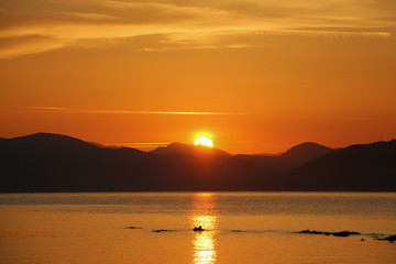 Sunset on the sea