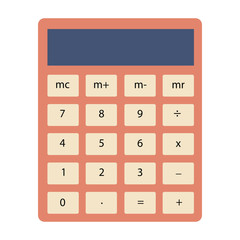 Calculator flat icon. Vector illustration sign