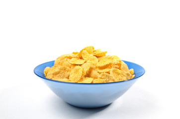 Bowl of cornflakes for breakfast