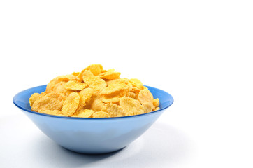 Bowl of cornflakes for breakfast