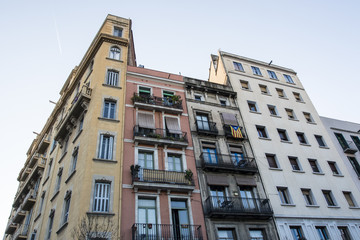 Fototapeta na wymiar Houses in El Borne, Barcelona, Spain