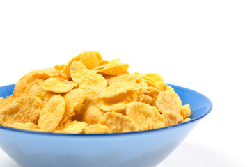 Bowl of cornflakes for breakfast