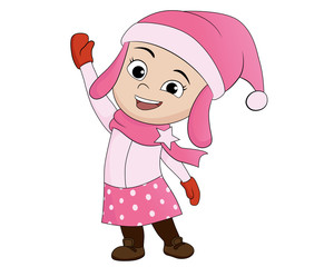 cute kid christmas in hollidays.