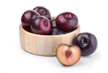 Sweet plum isolated on white background