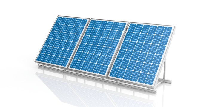 Solar panels. 3d illustration