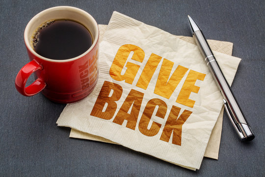 Give back word abstract on napkin